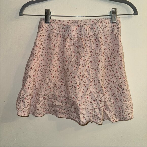 Abercrombie Kids Youth Girls Pink Floral Mini Skirt with Buttons Size 9/10 - Picture 3 of 4